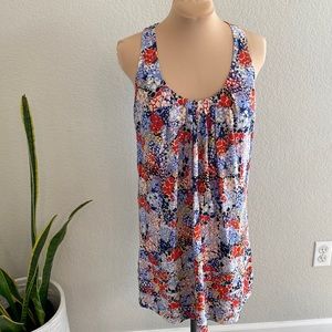 Ali Ra racer back dress 100% silk size 6 multi color